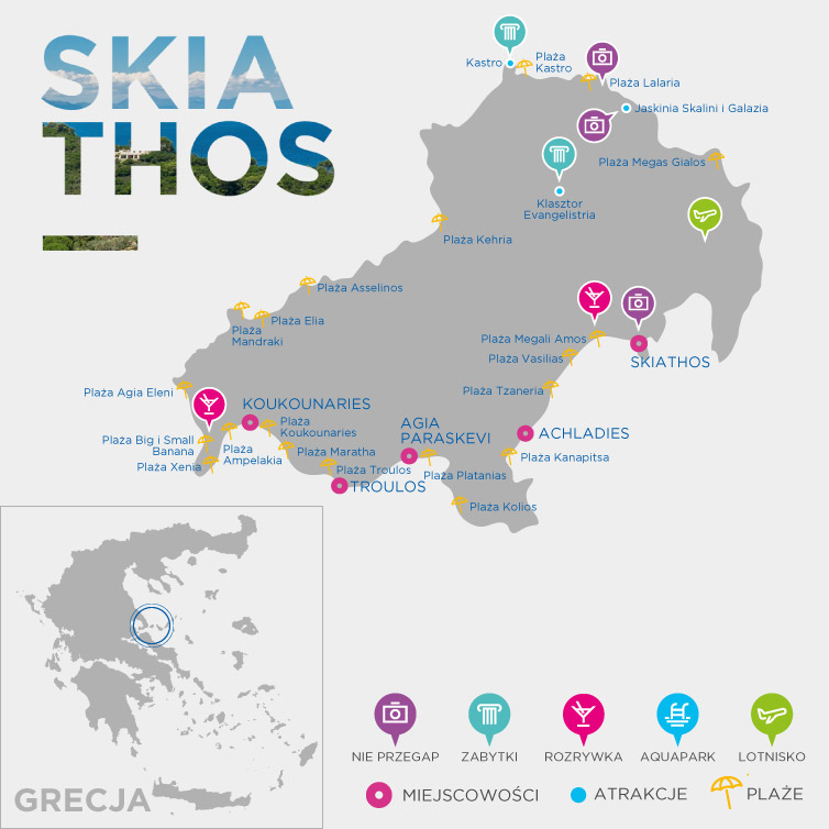 Mapa Skiathos